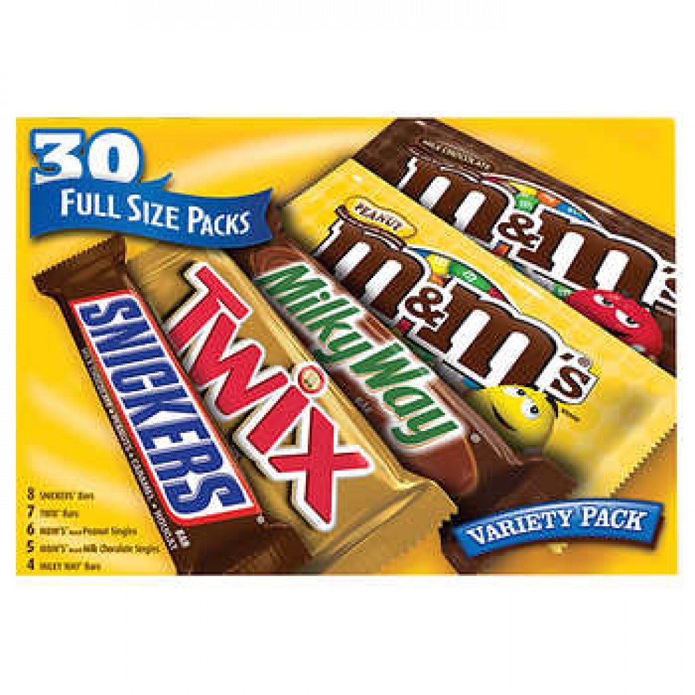 Mars Chocolates Variety Pack, 30count